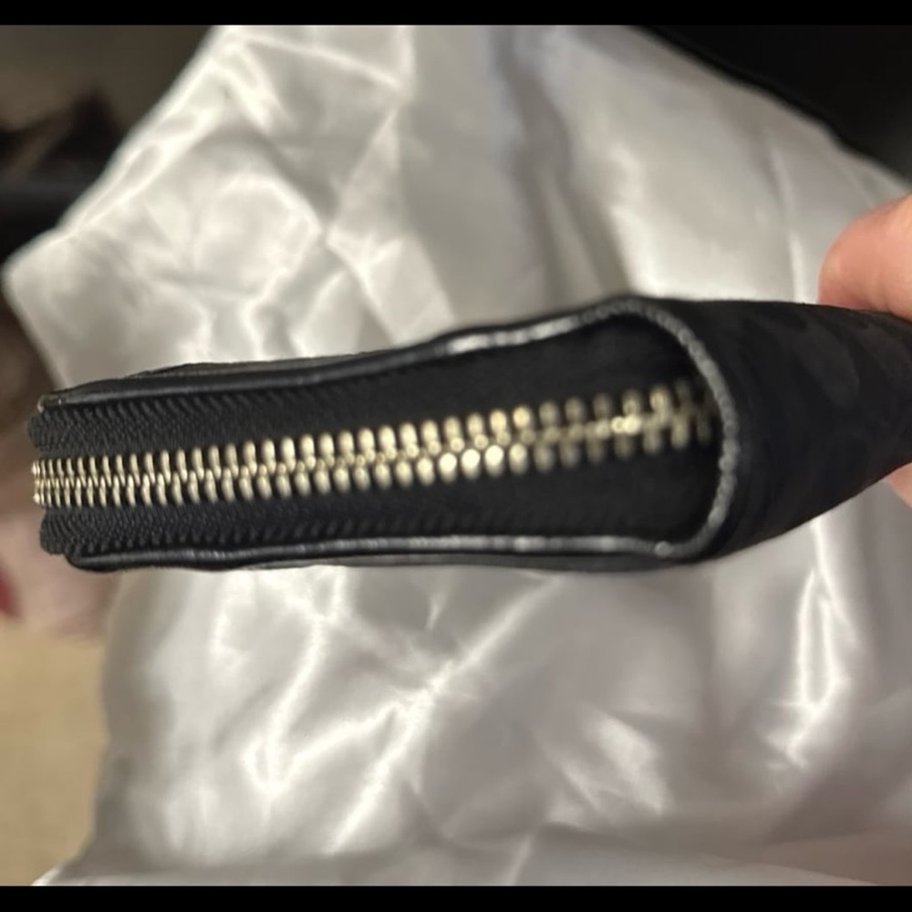Coach Poppy Black Long Wallet with Silver Hardware - Picture 3 of 5